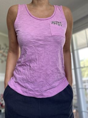 ANTHROPOLOGIE Lilac Tank Floral Pocket S